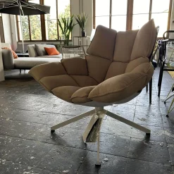 Sessel Husk Outdoor Mit Armlehne Bezug Stoff Sila Altrosa Gestell Aluminium Weiß Lackiert