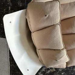 Sessel Husk Outdoor Mit Armlehne Bezug Stoff Sila Altrosa Gestell Aluminium Weiß Lackiert