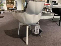 Sessel Husk Stoff Scozia 2489151 Grau Gestell Weiß Lackiert Ohne Drehfunktion