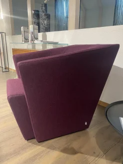 Sessel Ice Cube Bezug Filz Divina Meolange C 0671 Violett Gestell Massivholz Mit Drehfuß