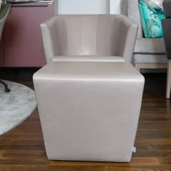 Sessel Ice Cube Leder Lolita Albero mit Hocker