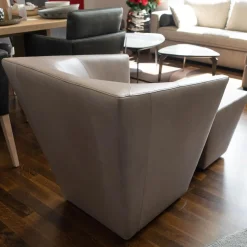 Sessel Ice Cube Leder Lolita Albero mit Hocker