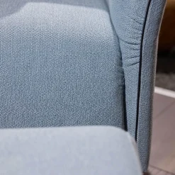 Sessel inkl. Hocker Modena 220 Bezug Stoff Prairie 2022 45 Hellblau Mit Biese Keder Leder Dunkelblau Inklusive Hocker Und Kissen