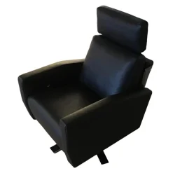 Sessel Lenis Rancho Schwarz L0771A Gestell 5-Sternfuß Chrom Glänzend mit Relaxfunktion