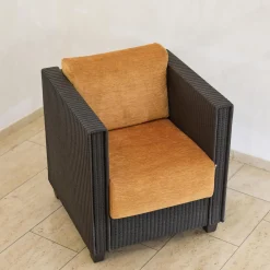 Sessel Loft Pur Geflecht Marone Matt Stoff Side 2012 Farbe Gelb 01