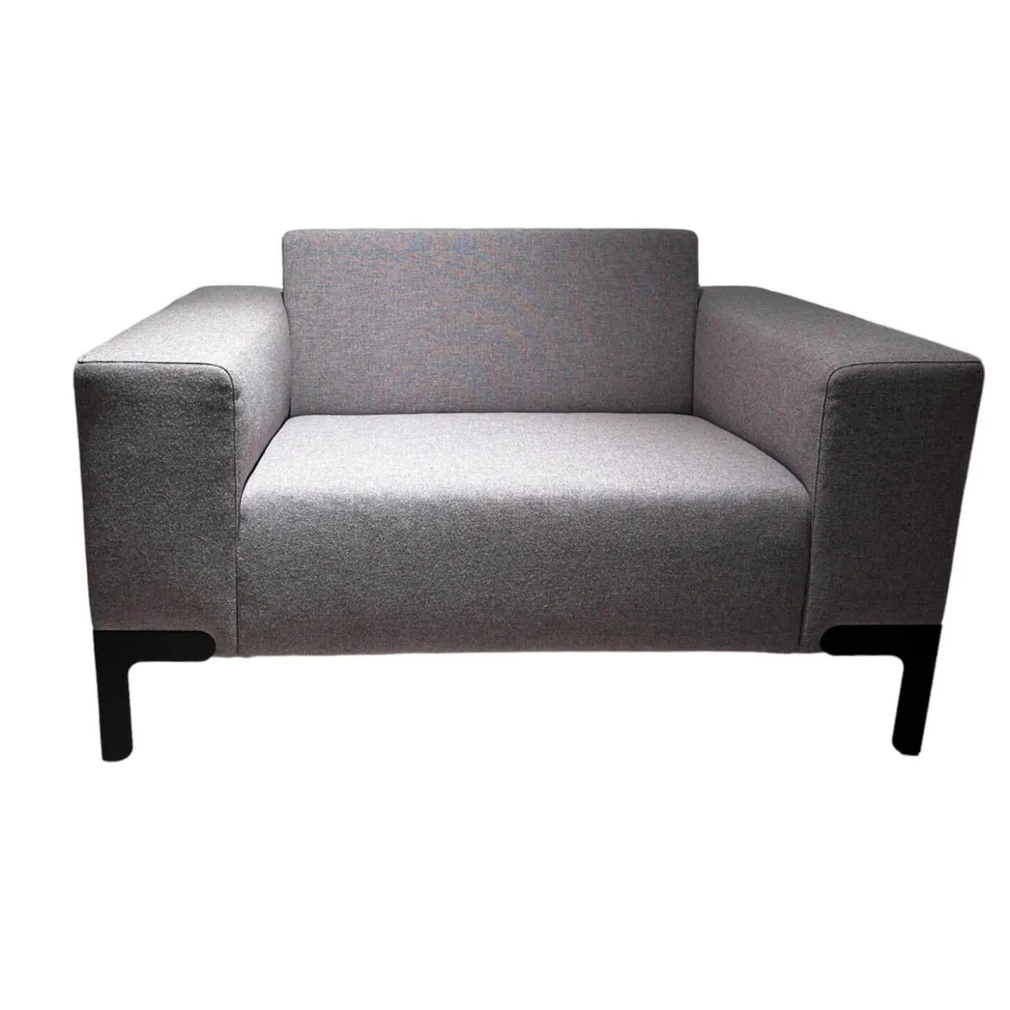 Sessel Loveseat Foldy Stoff Tonica 633 Grau Füße Stahl Schwarz RAL9005