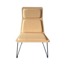 Sessel Low Pad LW 3 Stoff B LO 1048 Grigio Anthrazit Gelb Gestell Schwarz Matt Pulverbeschichtet