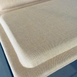 Sessel Low Pad LW 3 Stoff B LO 1048 Grigio Anthrazit Gelb Gestell Schwarz Matt Pulverbeschichtet