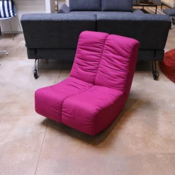 Sessel Lucky 1 Basic Rocking Chair Stoff Wollfilz Zyklam