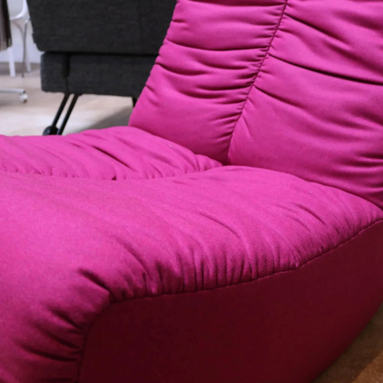 Sessel Lucky 1 Basic Rocking Chair Stoff Wollfilz Zyklam