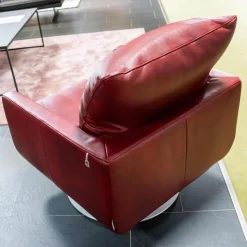 Sessel Mademoiselle Leder Z75 12 Merlot Rot Fuß Drehteller F19 Matt Inklusive Kopfstützenverstellung