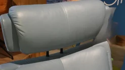 Sessel Magic M Leder Paloma Grau Gestell Signature Schwarz Inklusive Hocker