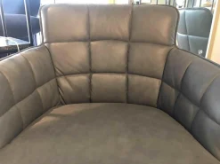 Sessel Marla Easy Chair Nappaleder Grau Harfengestell Pulverbeschichtet