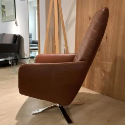 Sessel Max Leder L7035D Braun mit Kippfunktion