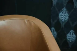 Sessel Max Leder New Softy 393 Nuss Fuß Buche