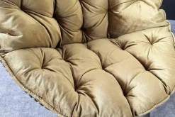 Sessel Mbrace Polster Stoff E Olio 823 Gold Geflecht Arabica 126 Schwarz Gestell Black Pepper 317 Schwarz