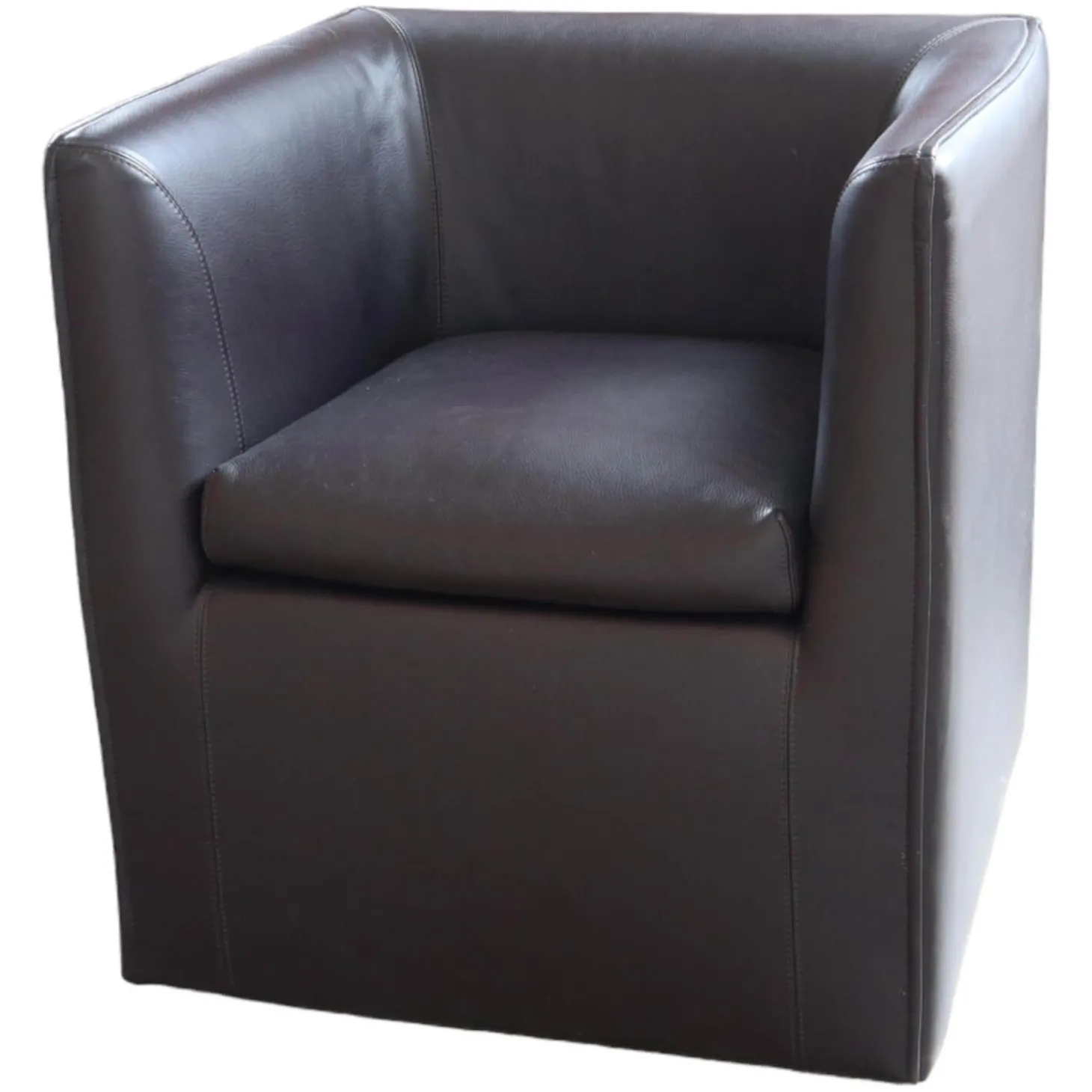 Sessel Mell Bodennah Bezug Leder Semi Mocca 284