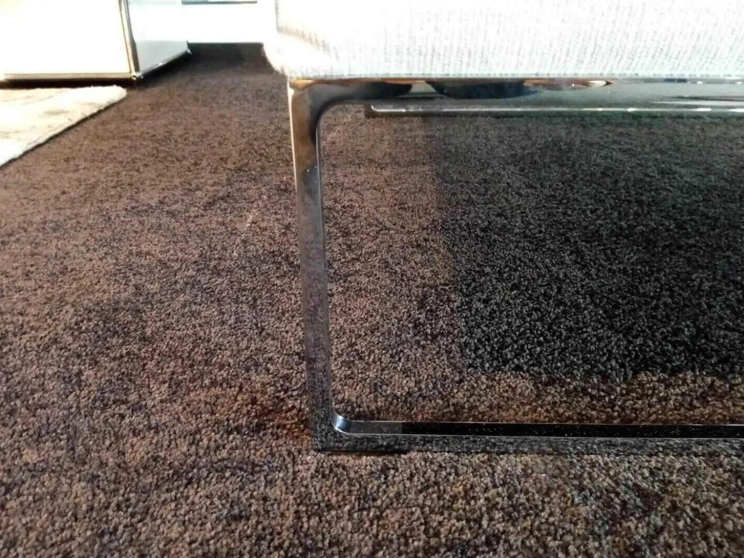 Sessel Mell Stoff 7068 Wollweiß Kufe Verchromt