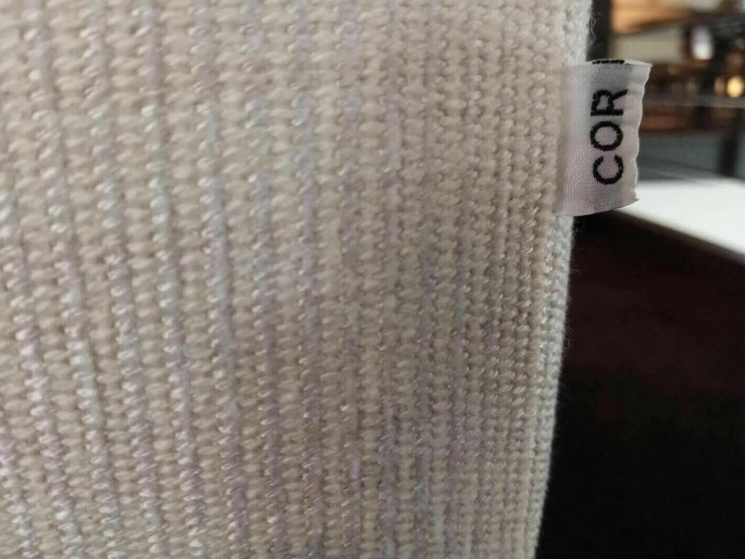 Sessel Mell Stoff 7068 Wollweiß Kufe Verchromt