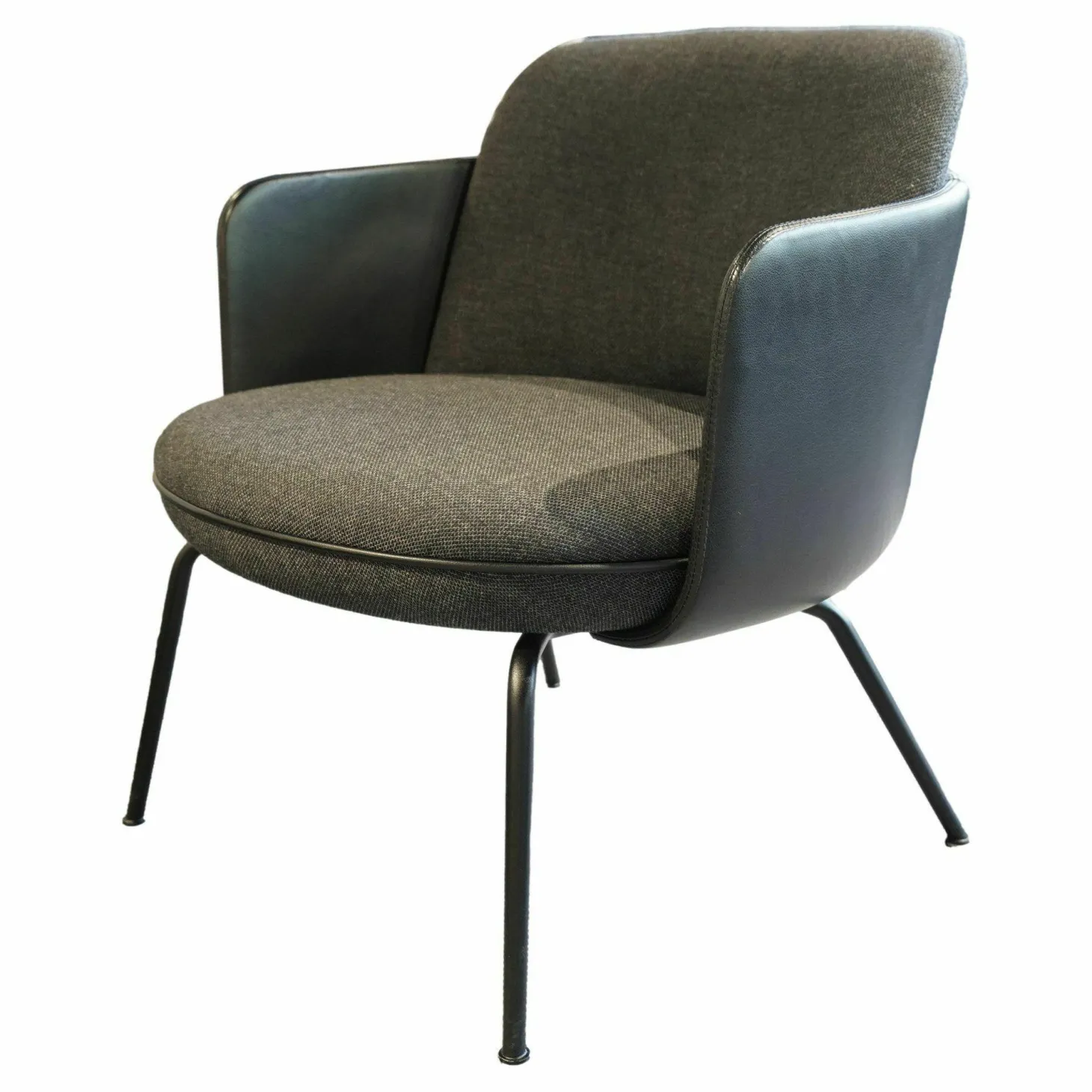 Sessel Merwyn Lounge 29613 Bezug Innen Stoff Hagen Graphit Bezug Außen Schwarz Keder Wie Armlehnen Metallfüsse Schwarz Grau Pulverbeschichtet