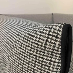 Sessel Mia Stoff Hahnentritt Schwarz-Weiß-Grau