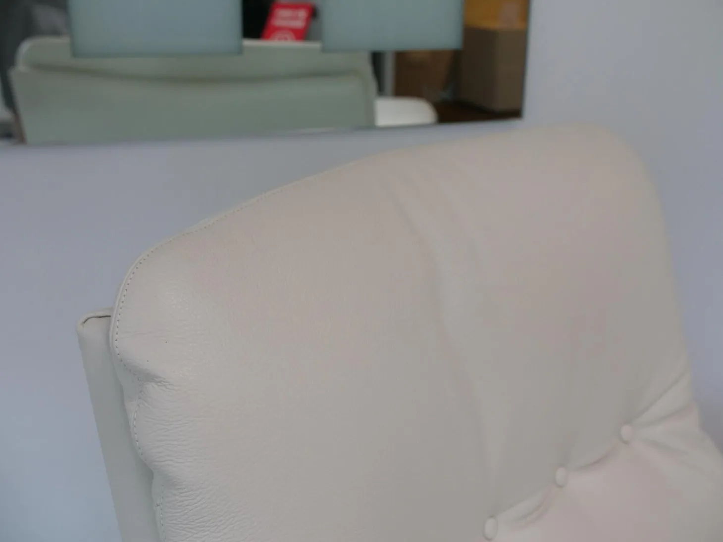 Sessel Mit Hocker WK 631 Kingchair Niedrig Bezug Leder Rustica 70239 White Untergestell Aluminium Poliert