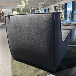 Sessel N701 Bezug Stoff Moss Eco Graphite Grau Rahmen Hoz Inklusive Hocker