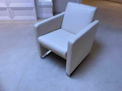 Sessel Navy JR 4080 Mobil Leder Celia Pearl Kufe Chrom