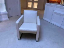 Sessel Navy JR 4080 Mobil Leder Celia Pearl Kufe Chrom