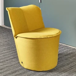 Sessel Nenou Hoch Bezug Stoff 7204 Curry