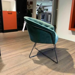 Sessel Noa Stoff 450 Deluxe Dark Green Gestell Schwarz