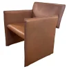 Sessel Noto Leder 922 Cognac Mit Rollen Und Filzgleitern