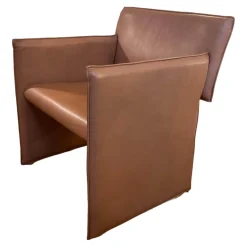Sessel Noto Leder 922 Cognac Mit Rollen Und Filzgleitern