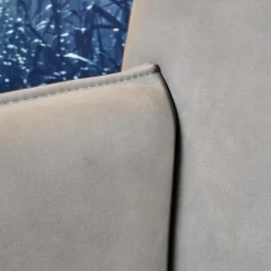 Sessel Noto Nubukleder 682 Elefantgrau Weiche Rollen