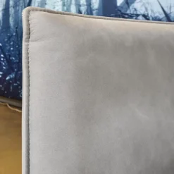 Sessel Noto Nubukleder 682 Elefantgrau Weiche Rollen