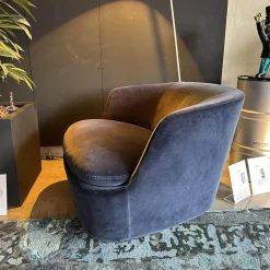 Sessel Orla 86B Stoff Harald 2 804 Blu Notte D Samt Blau