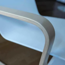 Sessel Paimio Sitz Birke Formschichtholz Weiß Lackiert Armlehnen Birke Natur Lackiert