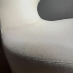 Sessel Piccola Papilio Stoff Ego 2153 100 Weiß Drehgestell Grau Metallisiert