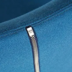 Sessel Piccolo Papilio Drehbar Bezugstoff Blau Untergestell Grau Metallisiert Lackiert