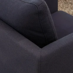 Sessel Pilotis 86111 Stoff 10082 Navy Blau Gestell M20 Lack Schwarz Inklusive Kunststoffgleiter