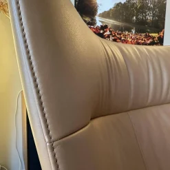 Sessel PLI Leder T35 Cuoio Braun Drehteller Schwarz Matt Mit Beinauflage Leder T49 Espresso Dunkelbraun