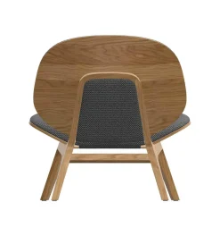 Sessel Poi Stoff Hector Pepper Grau Holzgestell Eiche Natur