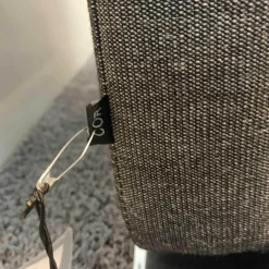 Sessel Quant 30145 Stoff Grau Kufe Chrom