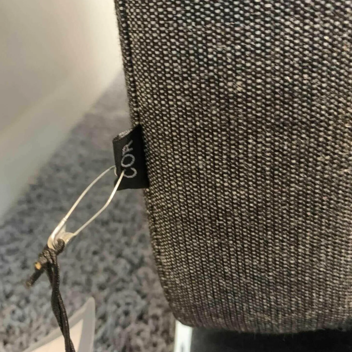 Sessel Quant 30145 Stoff Grau Kufe Chrom