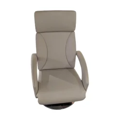 Sessel RE500 18 Leder 43 Perl 210 Beige Creme Grau Tellerfuß Verchromt 2 Motorisch Mit Akku