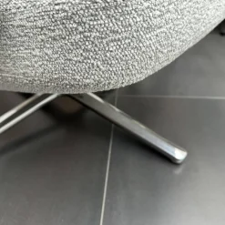 Sessel Repos 210 746 00 Stoff Nubia F100 Creme Sierragrau Grau Gestell Poliert