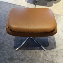 Sessel Rome Cross M Sessel Leder Paloma Copper mit Hocker