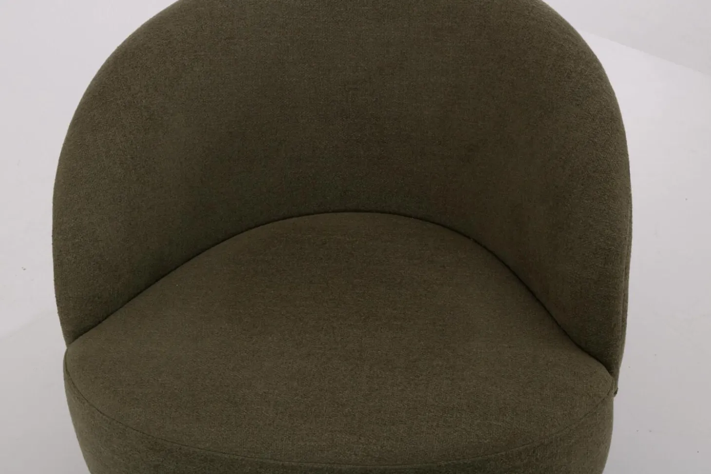 Sessel Salon Stoff U3334J Grün Füße Holz Schwarz Inklusive Hocker Mit Drehteller Schwarz