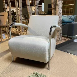 Sessel Scylla Stoff Vanilla 965-100 Gestell Chrom