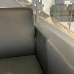 Sessel SE 141 Leder 8006 Schwarz Füße Holz